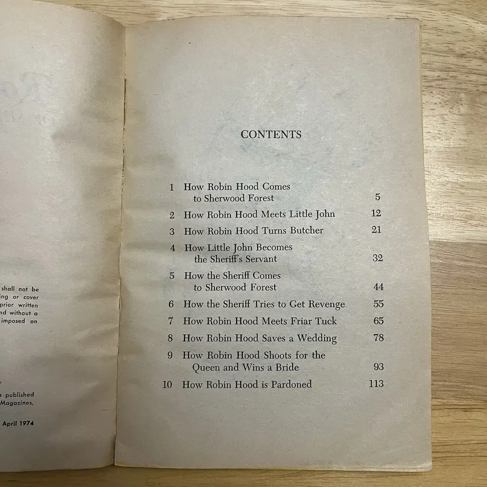 Rare Robin Hood of Sherwood Forest Ann McGovern 1968 1st Print Scholastic Book